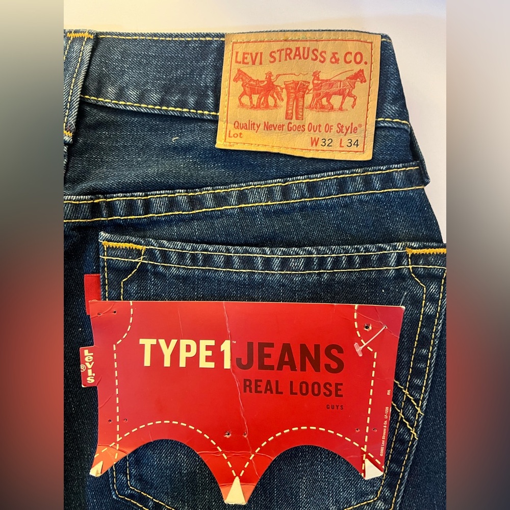 🆕 RARE Levi’s Type 1 Real Loose Fit Jeans — W32 L34 — New With Original Tags